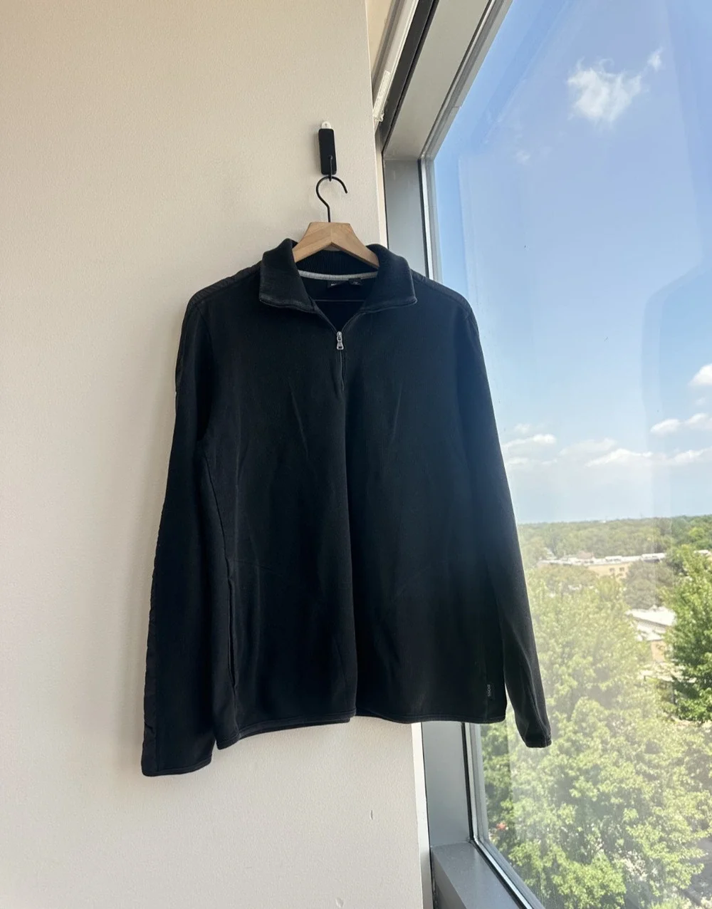 Hugo Boss Black Quarter-Zip Pullover Sweater Sz XL